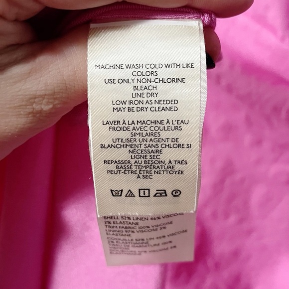 Anthropologie Pink Midi Dress with Red Accents - Dafni - Picture 12 of 13